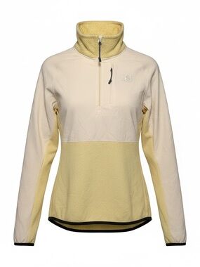 BlackStrap Women’s Lightweight Terry Cloth Lined Zip Jacket Cream & Yellow - S